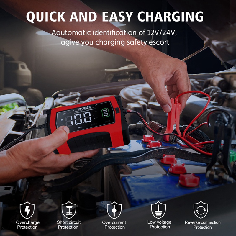 Lifepo4 Battery Charger Smart Automatic - 10a carregamento automático para baterias de