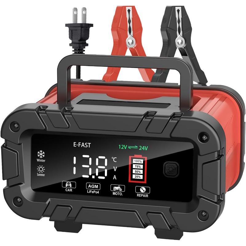 Smart Car Battery Charger 12V 24V 20A - Carregador de Bateria 20A 12V/24V Inteligente