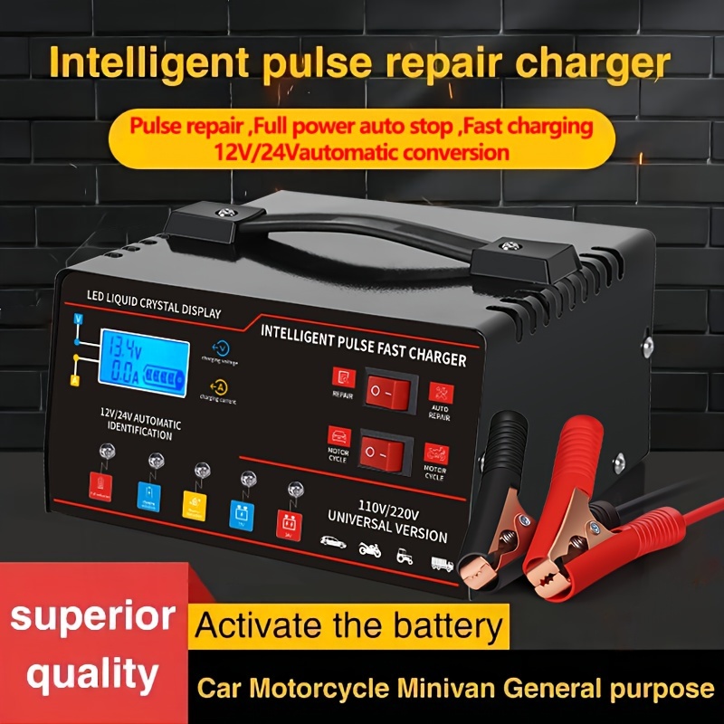 Lead Acid Battery Pulse Repair Desulfator - Carregador de Bateria Inteligente Universal 3