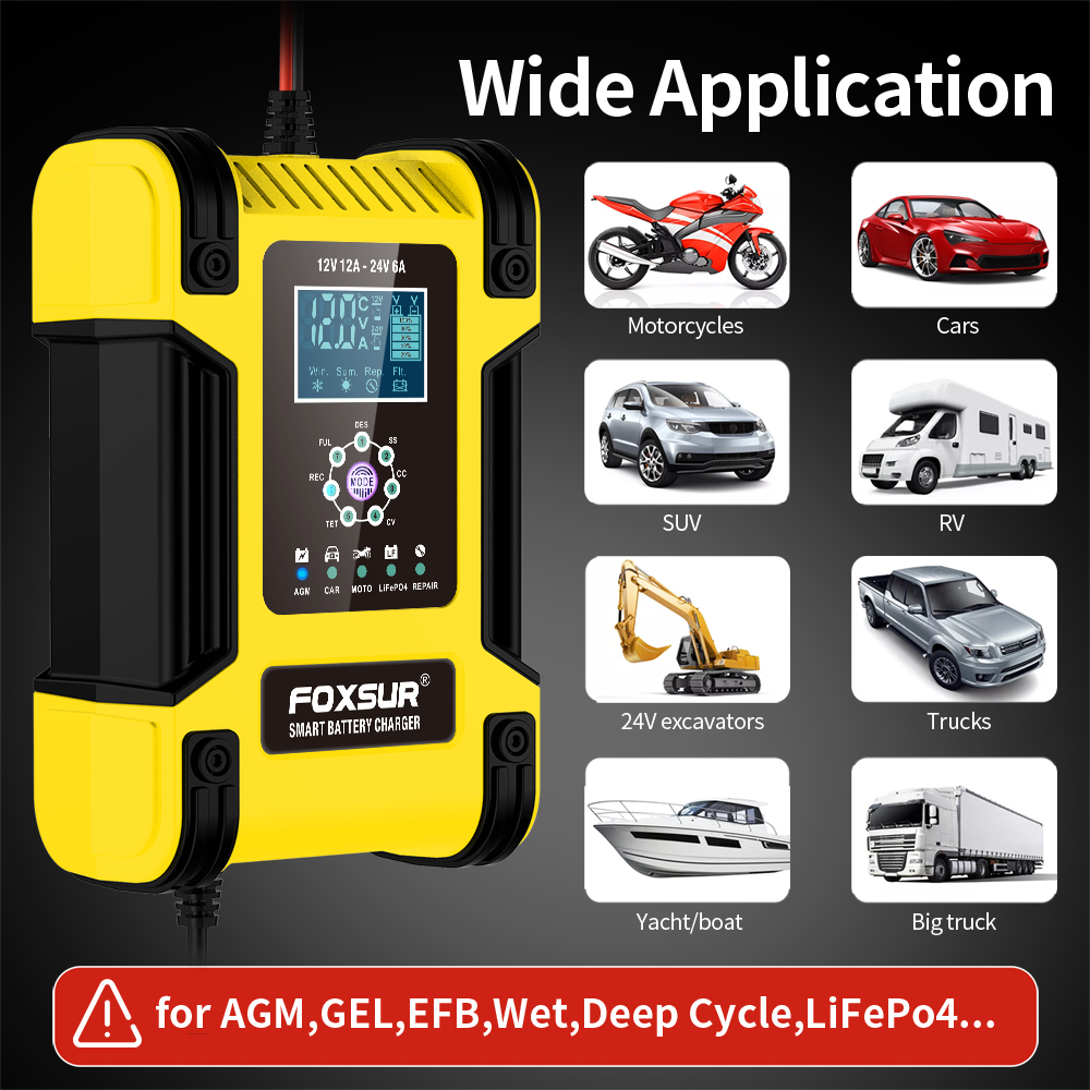 Lifepo4 Battery Charger Smart Automatic - Carregador de Bateria Inteligente Totalmente Automático