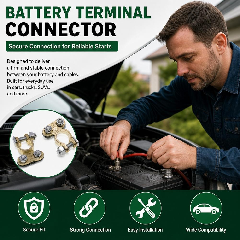 1 par de terminais de bateria, - Battery Terminal Clamps Quick Release Brass avaliação e preço
