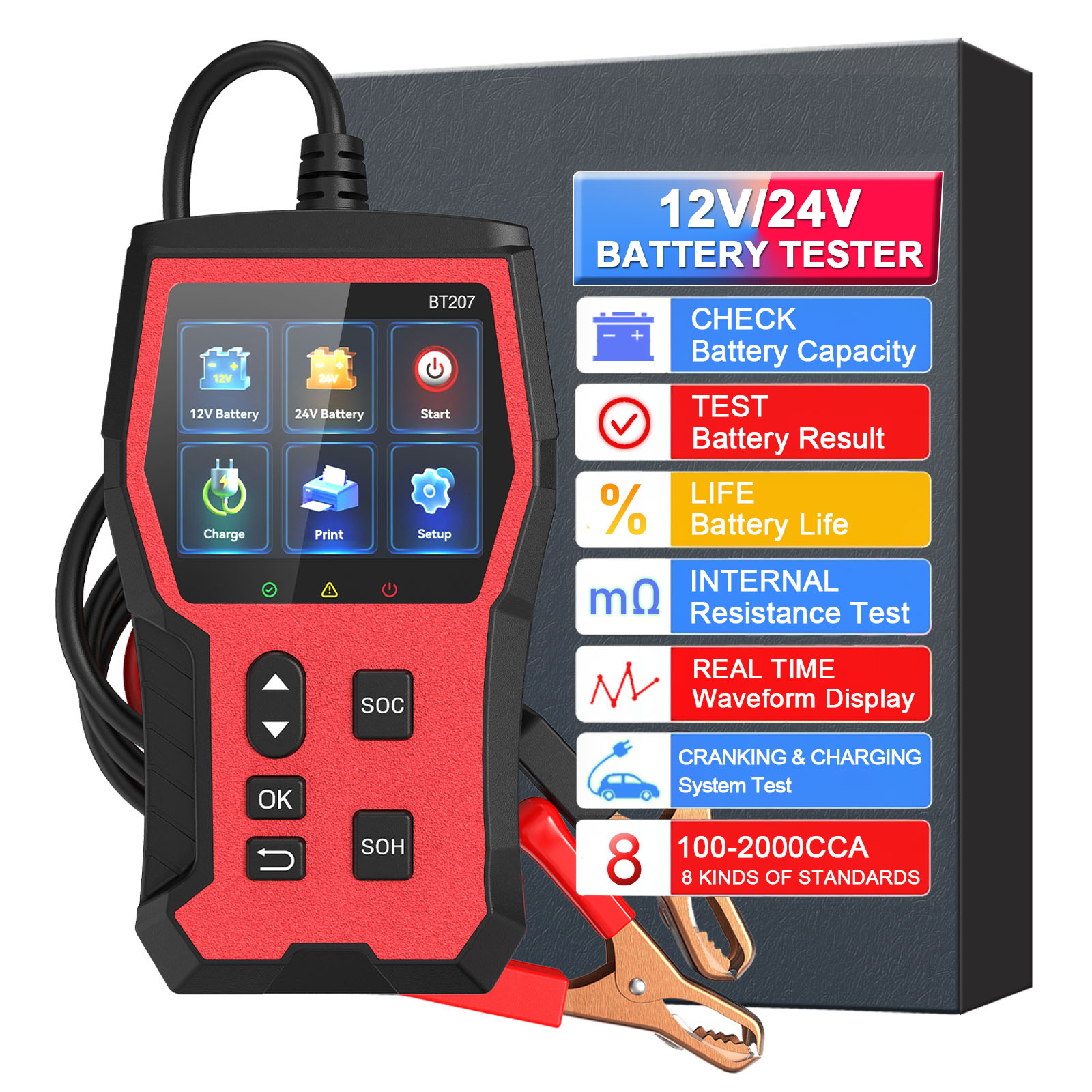 Testador de Bateria Automotiva - Car Battery Load Tester Digital Cranking avaliação e preço