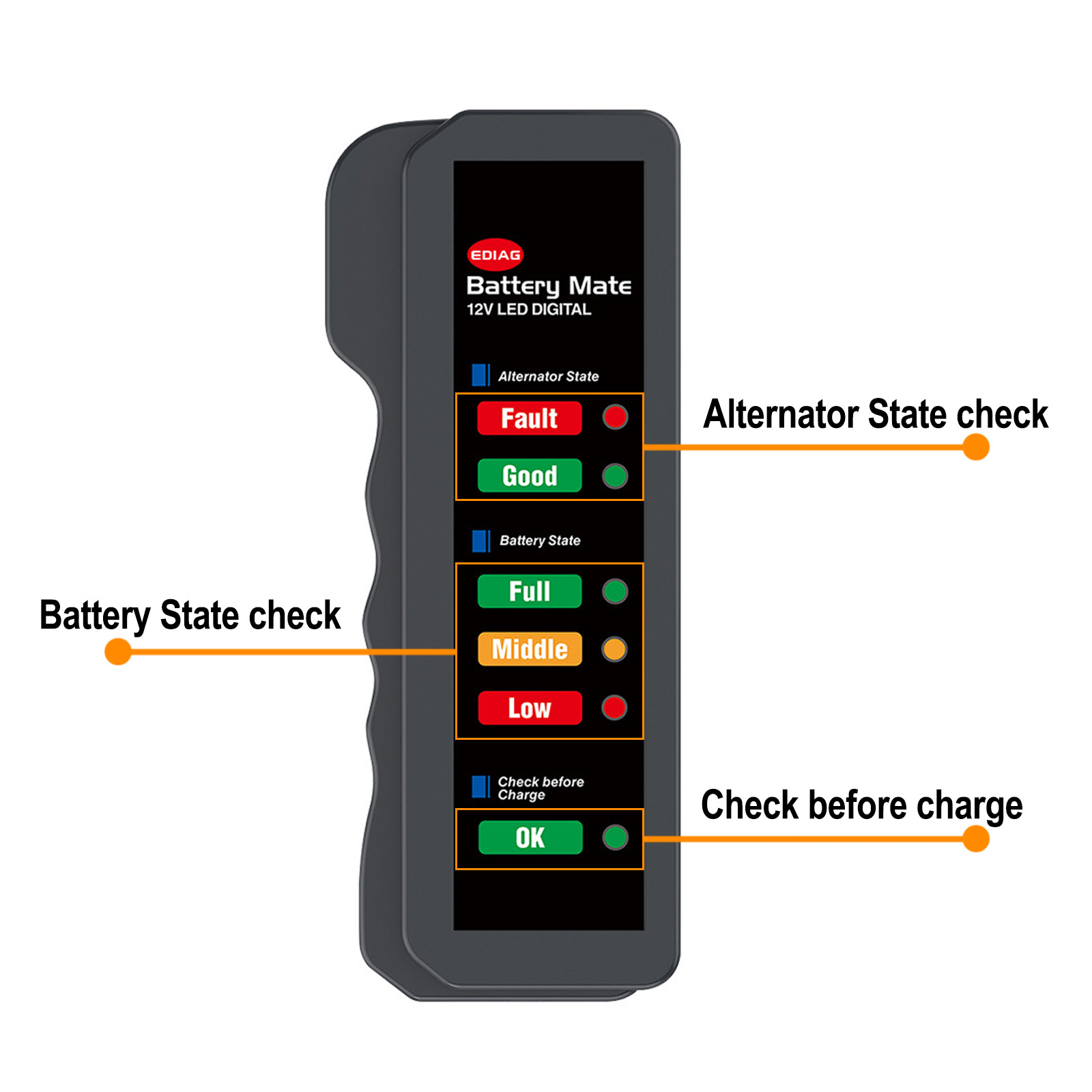 Mini testador de bateria de ca - Alternator Tester Digital Diagnostic Tool avaliação e preço
