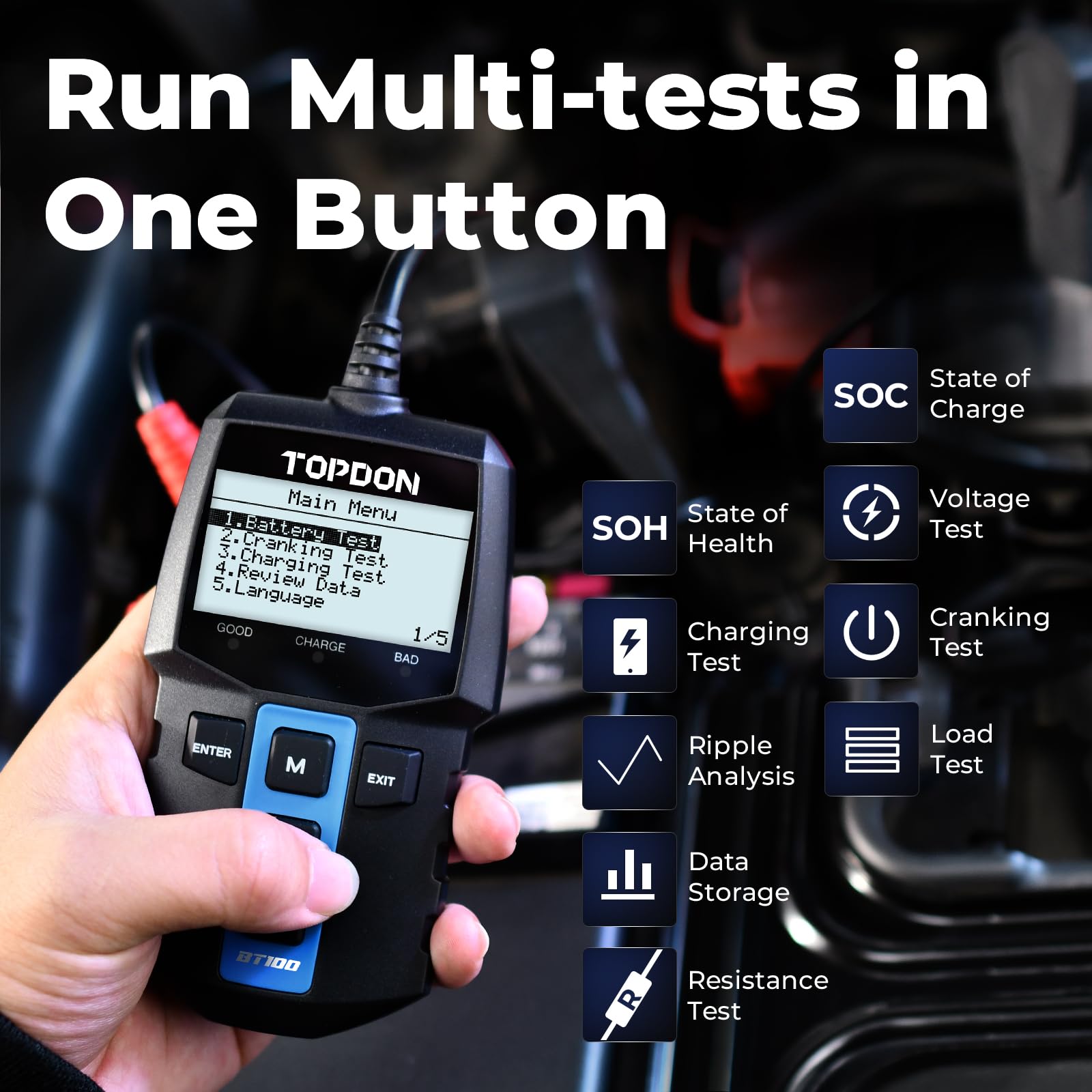 Analisador Digital de Baterias - Car Battery Load Tester Digital Cranking avaliação e preço
