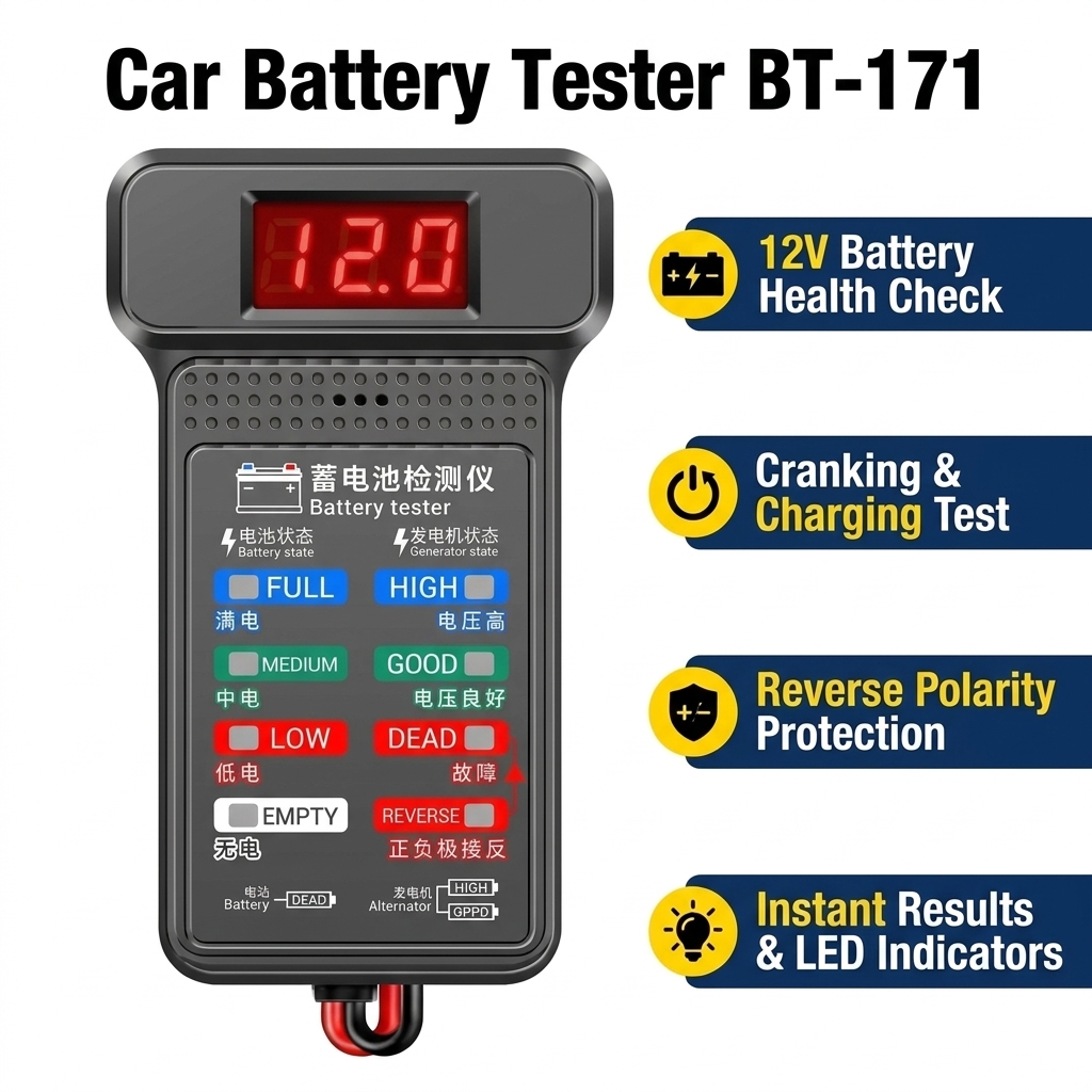 Testador de bateria de carro 1 - Car Battery Load Tester Digital Cranking avaliação e preço