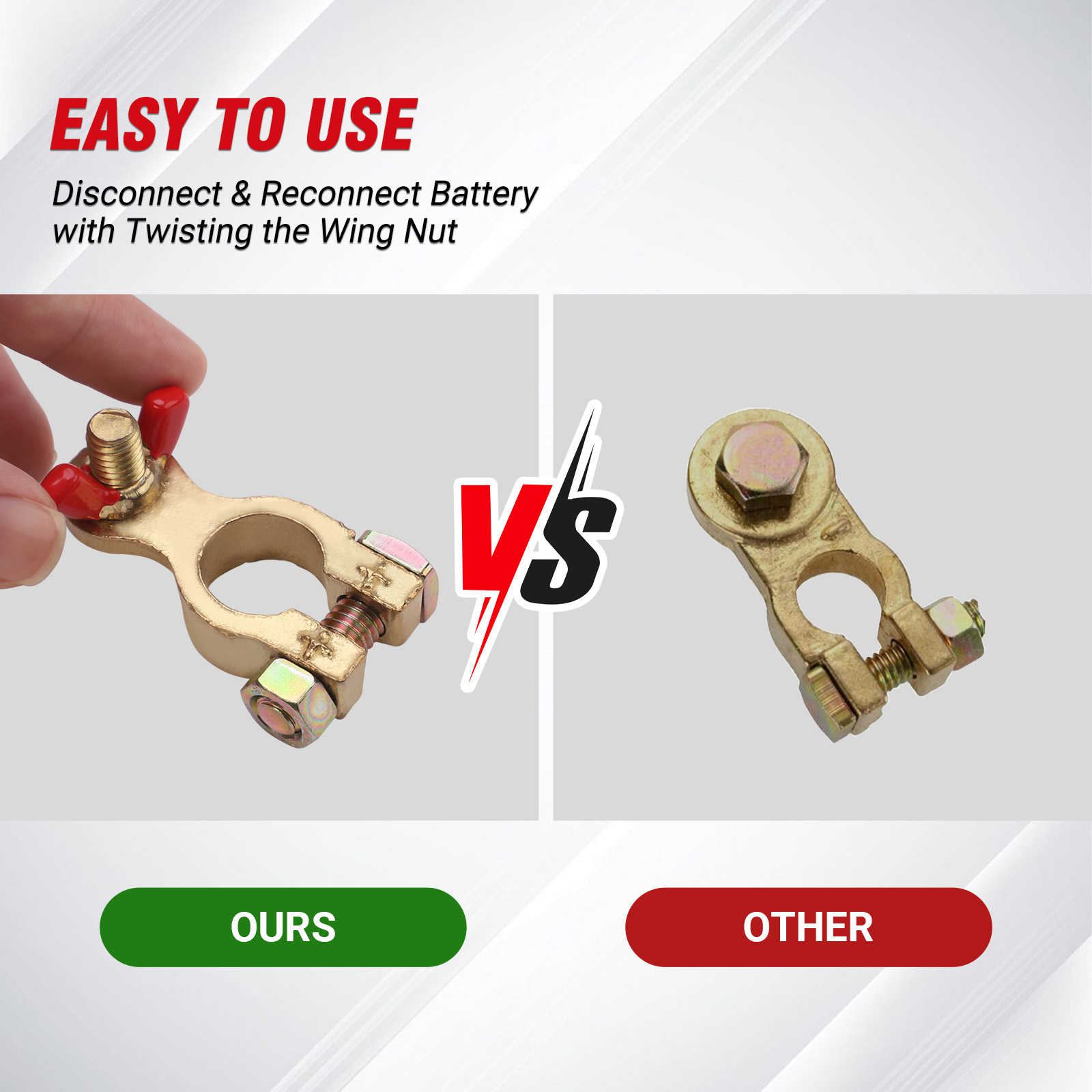 Terminais de bateria cspeeed p - Battery Terminal Clamps Quick Release Brass avaliação e preço
