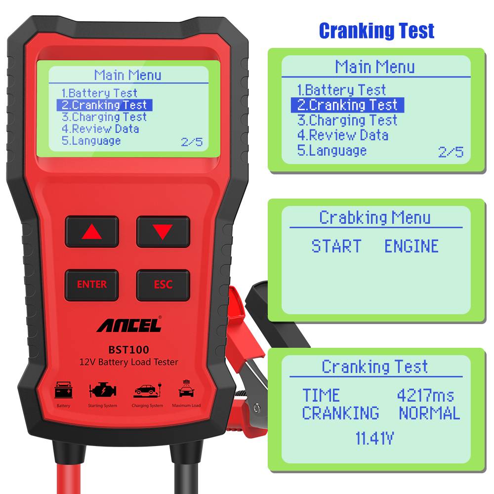 HOT ANCEL BST100 Testador de B - Car Battery Load Tester Digital Cranking avaliação e preço