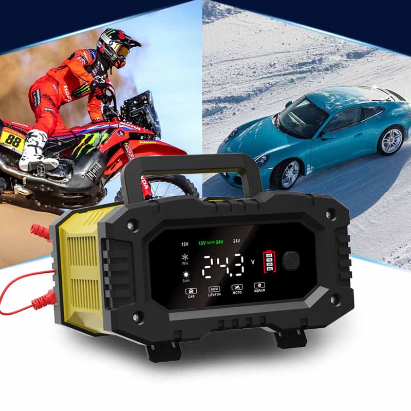 FOXSUR-Carro Motocicleta Carre - Smart Car Battery Charger 12V 24V 20A avaliação e preço