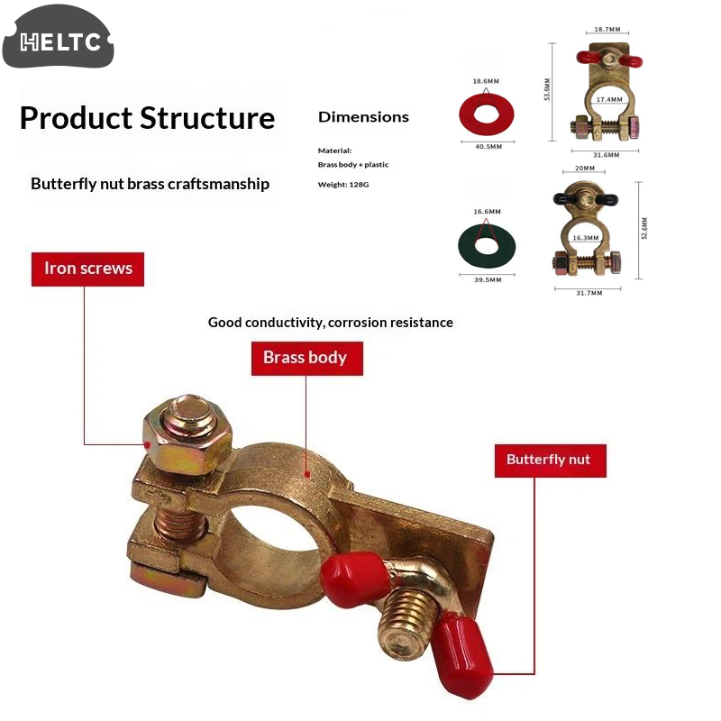 1 Conjunto de Conectores de La - Battery Terminal Clamps Quick Release Brass avaliação e preço