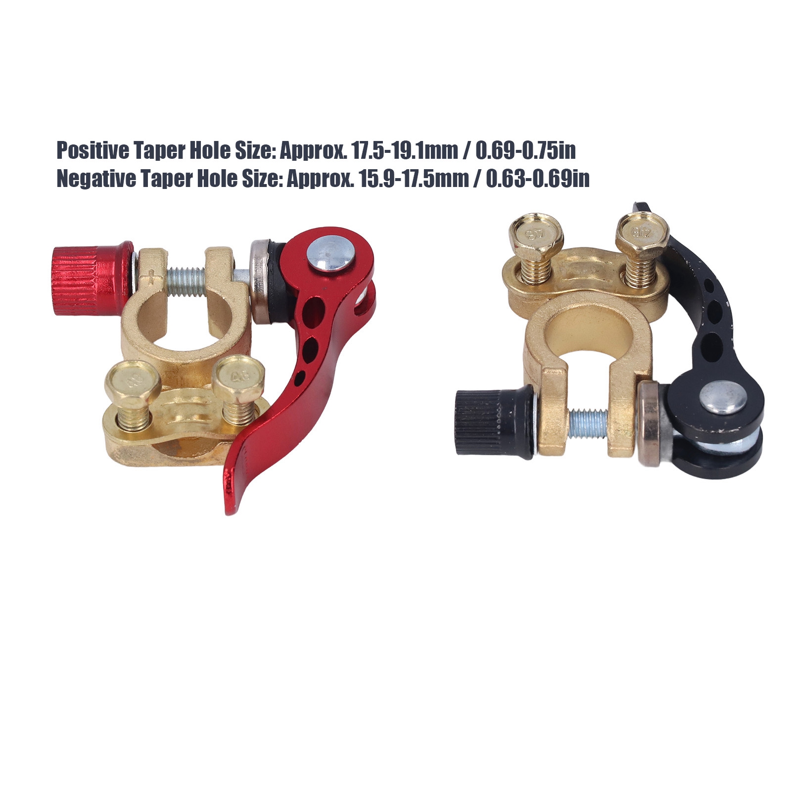 2 peças conector de terminal d - Battery Terminal Clamps Quick Release Brass avaliação e preço