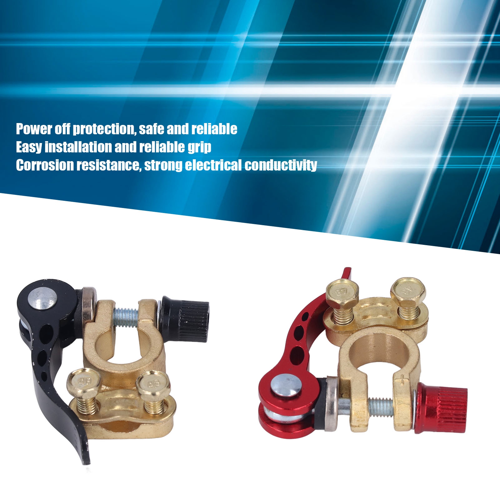 2 peças conector de terminal d - Battery Terminal Clamps Quick Release Brass avaliação e preço