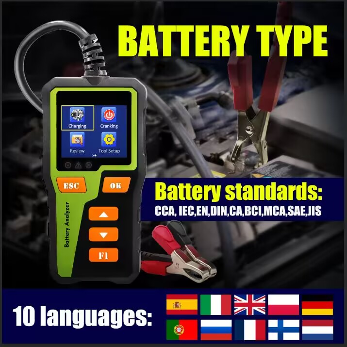 Testador de Bateria Automotiva - Car Battery Load Tester Digital Cranking avaliação e preço