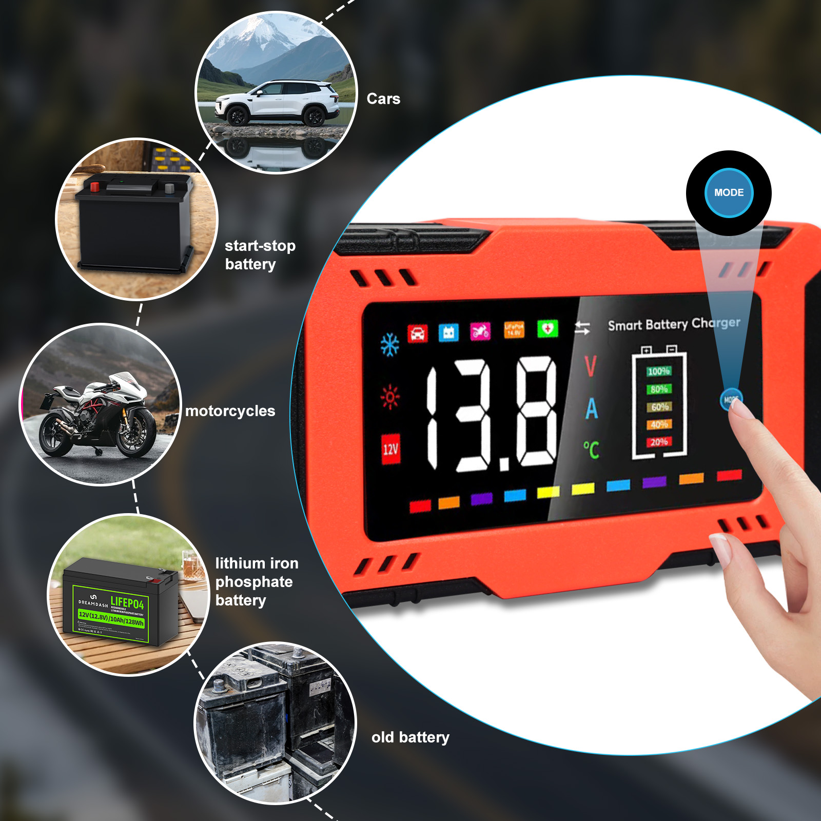 Carregador de Bateria Intelige - Lifepo4 Battery Charger Smart Automatic avaliação e preço