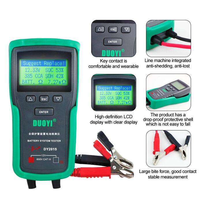 Duoyi dy2015 12v testador de s - Car Battery Load Tester Digital Cranking avaliação e preço